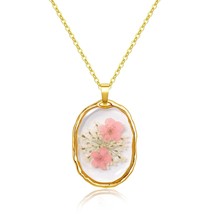 Personalized Necklaces for Women Pressed Flower Necklace Romance of Nature Wonde - £32.26 GBP
