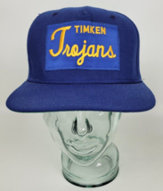 Vtg Timken Trojans Snapback Baseball Cap New Era Pro Model Dupont Visor ... - $49.50