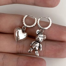 MEWANRY Prevent Allergy Silver Color Hoop Earrings Fashion Hip Hop Vintage Littl - £10.50 GBP