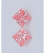 Yellow PRINCESS  Pair Fancy 0.37 Cts VS1 Lab Grown CVD Diamond for Earring - $409.42 CAD