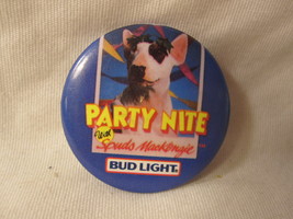 vintage 1987 1.25&quot; Bud Light Spuds Mackenzie &#39;Party Nite&#39; Pinback Button - £6.83 GBP