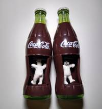 Lot 2 Vintage Coca-Cola Burger King Bottle Spinning Dancing POLAR BEAR T... - $13.50