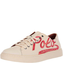 Polo Ralph Lauren Men&#39;s Jermain Logo Sneakers Artist Cream White 9 D - $112.78