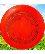 Vtg 1975 Wham-O Professional Frisbee Fire Orange Gold Flying Disc Mold 14” - $27.12 CAD