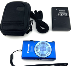 Canon PowerShot ELPH 115 IS 16MP Digital Camera BLUE 8x Zoom TESTED - $250.27