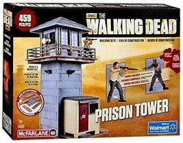 AMC The Walking Dead Prison Tower 459 PCS Over 12.5 IN Tall, Figures Included - £109.01 GBP