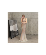 Gold Sequin Glitter Dress   Formal Evening Gown Floor Length Ball Gown T... - £158.94 GBP