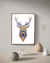 Handmade wooden wall hanging art Deer, Painting Wood Wall Art, Wall Art - £118.66 GBP