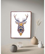 Handmade wooden wall hanging art Deer, Painting Wood Wall Art, Wall Art - €130,32 EUR
