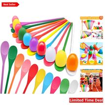 20-Piece Easter Egg and Spoon Race Set - Perfect for Family Parties &amp; Kids! - $35.59