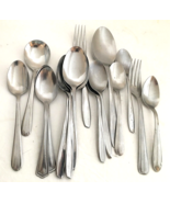 Silco Stainless Flatware 15 pc Assorted Lot: 2 Forks,3 Soup,8 Tsp,1 Serv Sp, 1? - £9.17 GBP