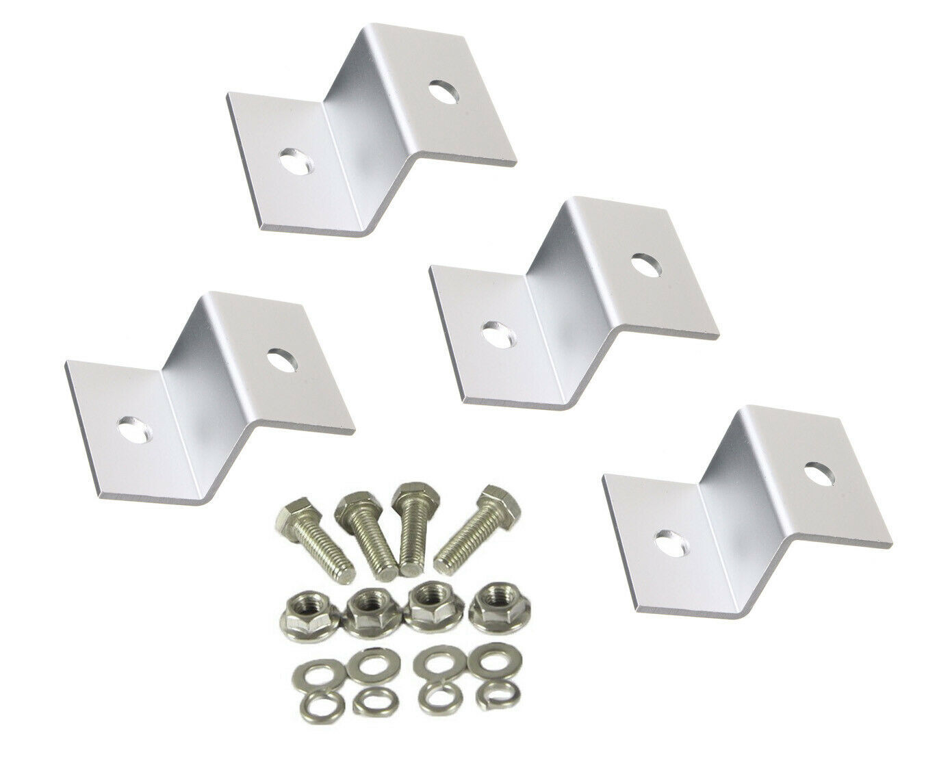 TEKTRUM Z BRACKET SOLAR FLUSH MOUNT KIT SUPPORTING SOLAR PANELS - SET OF 4 - $14.95