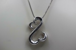 Open Hearts By Jane Seymour 925 Sterling Silver Curlique Pendant on 19&quot; Chain - £77.20 GBP