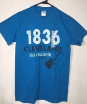 Cleveland Ohio Men’s T Shirt Rock N  Roll Soft Thin Skyline Blue NWOT Size Sm - £13.60 GBP