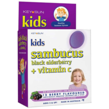Key Sun Kids Sambucus Black Elderberry + Vitamin C Lozenges 12 Pack – Berry - £63.66 GBP
