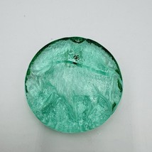Blenko Art Glass Green Zodiac Taurus Green Paperweight Original Sticker - $58.50