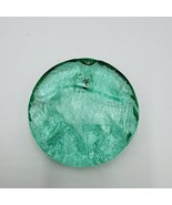 Blenko Art Glass Green Zodiac Taurus Green Paperweight Original Sticker - $58.50