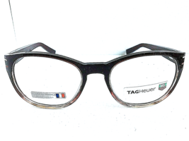 New TAG Heuer TH 0532 004 51mm Brown Round Men&#39;s Eyeglasses Frame France - £198.94 GBP