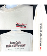 Monster Cable Installer Vintage Long Sleeve T-Shirt sz XL Mens Audiophile Hanes - £30.23 GBP