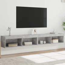 TV Cabinets with LED Lights 2 pcs Concrete Grey 100x30x30 cm - £47.88 GBP