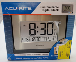 New AcuRite Atomic Alarm Clock with Date, Day of Week and Temperature - $17.82