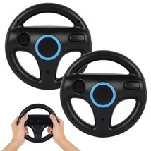 Steering Wheel For Wii Controller, 2 Pcs Black Racing Wheel Compatible With Mari - £29.89 GBP