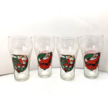 1997 Coca-Cola Christmas Santa Train Pint Glasses Cup Set, 4-Pieces, Vintage - $29.99