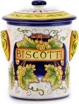 Biscotti Jar Vase RUSTICA Cylindrical Ceramic Handmade Hand-Crafted - £259.96 GBP