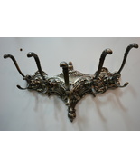 Antique Rare Hat &amp; Clothes Rack Coat Hanger Hook Five Arms Solid Brass - $342.63 CAD