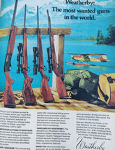 1974 Weatherby Hunting Rifle Shotgun Photo Centurion Vanguard Plane Print Ad - £9.44 GBP
