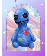 Dark Blue Voodoo Ragdoll Birthday Candle Cake Topper 3 Inch Tall - €12,87 EUR