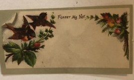 Forget Me Not Calling Card Victorian Trade Card  VTC1 - £3.85 GBP