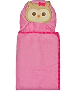 Neat Solutions Woven Terry Little Kids Pink Hooded Bath Towel with Owl - $238.58 MXN