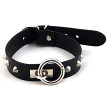 Rouge O-Ring Studded Collar (Thinner) Black - $55.20