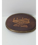 Vintage CL Cid  1984 Liberty Bowl Memphis TN Men&#39;s Leather on Brass Belt... - $28.08 CAD