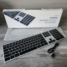 Matias Wireless Aluminum Keyboard w Backlight K418BT Space Gray; USB Chrg Cable - £42.86 GBP