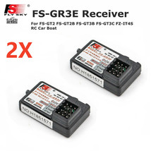 2PCS Flysky FS-GR3E AFHDS 3CH Receiver For RC Car FS-GT2 FS-GT2B FS-GT3B... - £25.80 GBP