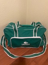 Lacoste Parfums Green Sport Duffle Bag ~ Retro Gym Cologne Crocodile Tennis 19&quot; - £14.64 GBP
