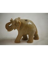 Vintage Stone Carved Wild Elephant Sculpture Figurine Shadow Box Shelf I... - £15.77 GBP