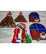 Lot 3 Sets JINGLE BELL BEARS Fabric Panels ~Cut Complete ~ EASY Just Cut... - £7.29 GBP