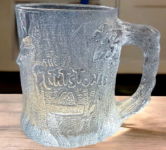 1993 McDonald&#39;s Flintstones TreeMendous Frosted Glass Mug USA Collectible Glass - £5.45 GBP
