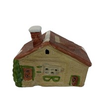 Miniature Christmas Holiday Old Log Cabin Tree Ceramic Primitive House Village - £10.05 GBP