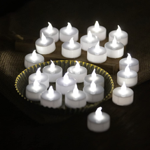 Mesiyacu LED Tea Lights:24 Pack Battery Operated Tea Lights,Last Longer Realisti - £10.82 GBP