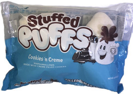 Stuffed Puffs Cookies&#39;n Cream  Filled Marshmallows 8.6oz Bag-Brand New-S... - £7.81 GBP