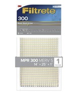 3M Filtrete Basic Dust &amp; Lint Air Filter 300 MPR MERV 5, 14&quot;x25&quot;x1&quot;, Pac... - $404.80 MXN