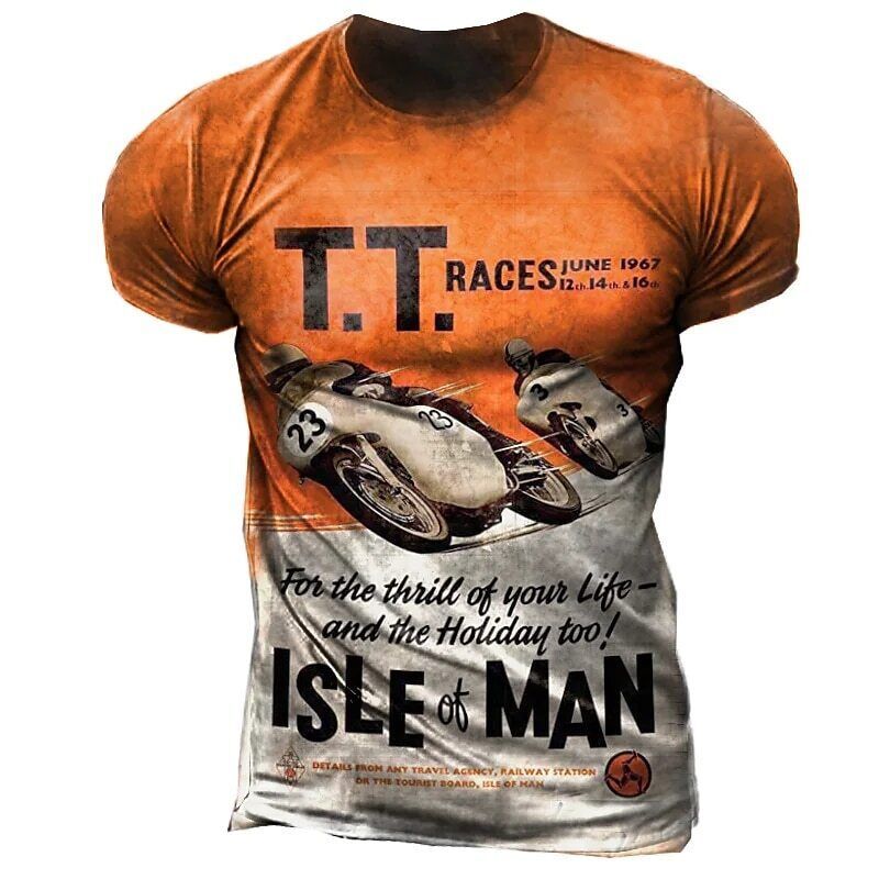 TT Races Island of Man orange t-shirt - $18.00