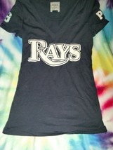 Victorias Secret PINK MLB Tampa Bay Rays ☀️ Short Sleeved  T Shirt Sz Xs - $33.66