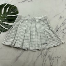 Tretorn Womens Vintage Y2k Pleated Mini Skirt Size 14 White Black Short ... - $26.72