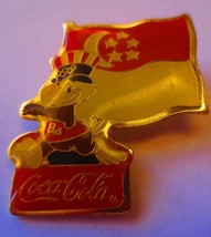 Coca-Cola 1984 Olymypic International  Flag Lapel Pin  Singapore - £2.93 GBP