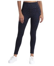H Halston Studio Legging In Abstract Leopard Classic Navy Medium NEW NWT... - $21.77